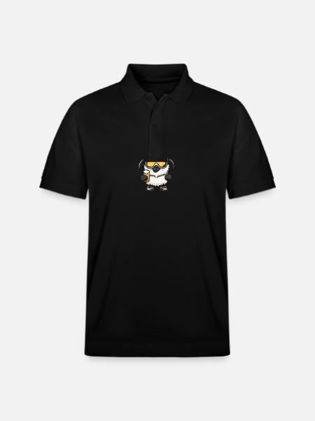 Sheep Après Ski Beer Comic - Stanley/Stella Unisex Organic Polo Shirt PREPSTER - black