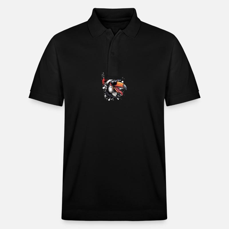 Toucan oiseau Noël drôle - Polo PREPSTER bio Stanley/Stella Unisexe - noir