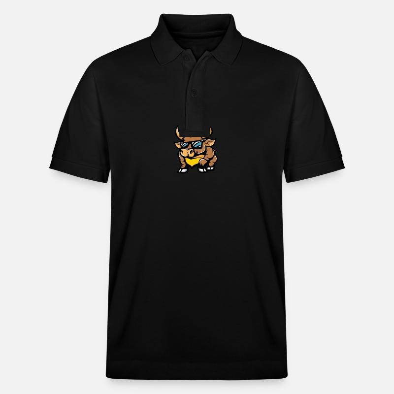 Stier Cool Comic - Stanley/Stella Unisex Bio-Poloshirt PREPSTER - Schwarz