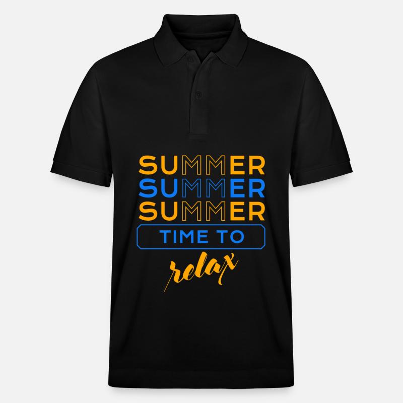 Summer Time to relax EV - Stanley/Stella Unisex Bio-Poloshirt PREPSTER - Schwarz
