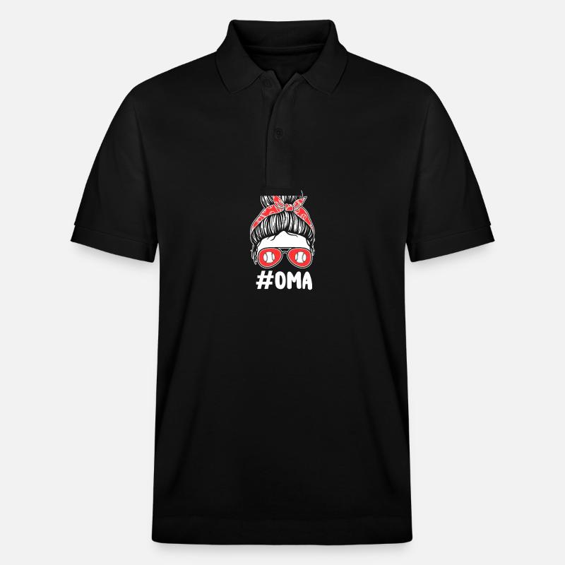 Baseballspieler Oma Großmutter Baseball - Stanley/Stella Unisex Bio-Poloshirt PREPSTER - Schwarz