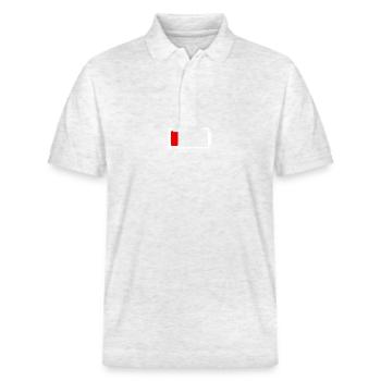 Battery low - Stanley/Stella Unisex Organic Polo Shirt PREPSTER - heather white - Front - Roxy (174cm) & Andy (188cm)