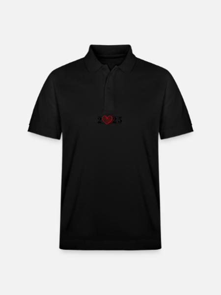 2025 Herz - Stanley/Stella Unisex Bio-Poloshirt PREPSTER - Schwarz