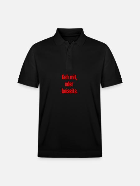 Walk with or aside - Stanley/Stella Unisex Organic Polo Shirt PREPSTER - black