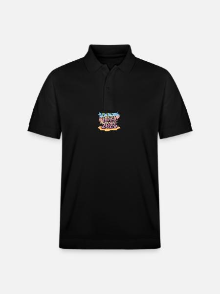 Ibiza 2025 Beach - Stanley/Stella Unisex Organic Polo Shirt PREPSTER - black
