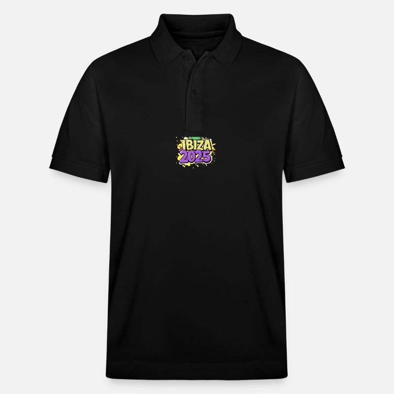 Ibiza 2025 - Stanley/Stella Unisex Bio-Poloshirt PREPSTER - Schwarz