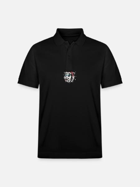 Cow Christmas Funny - Stanley/Stella Unisex Organic Polo Shirt PREPSTER - black