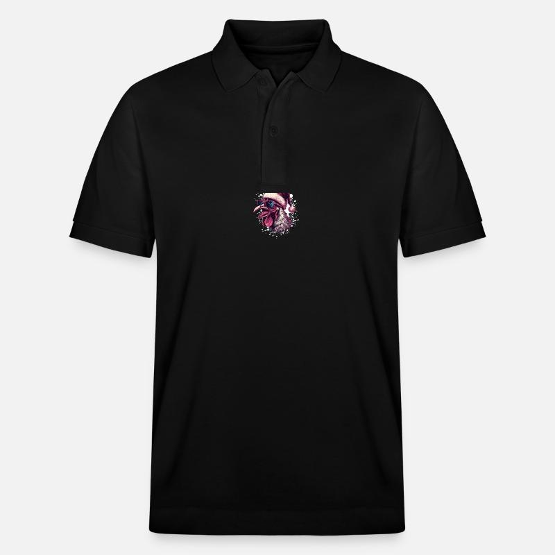 Coq Turquie Noël Drôle - Polo PREPSTER bio Stanley/Stella Unisexe - noir