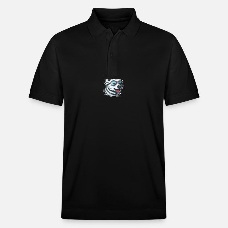 Ours polaire Noël drôle - Polo PREPSTER bio Stanley/Stella Unisexe - noir