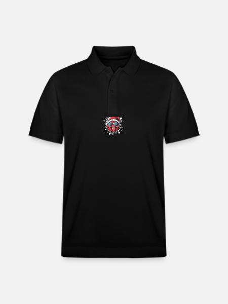Ladybug Christmas Funny - Stanley/Stella Unisex Organic Polo Shirt PREPSTER - black