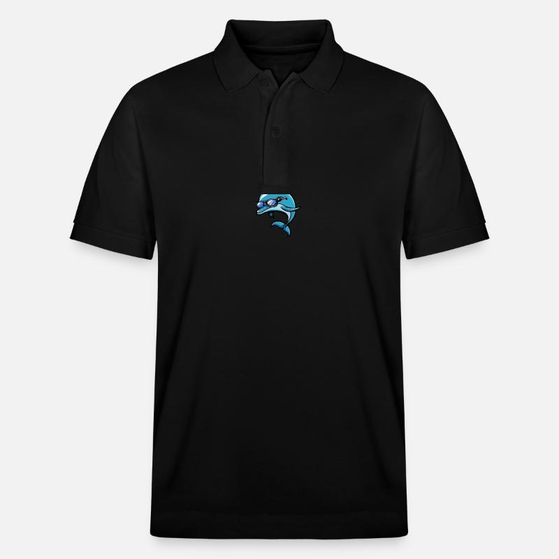 Bande dessinée Dolphin Cool - Polo PREPSTER bio Stanley/Stella Unisexe - noir