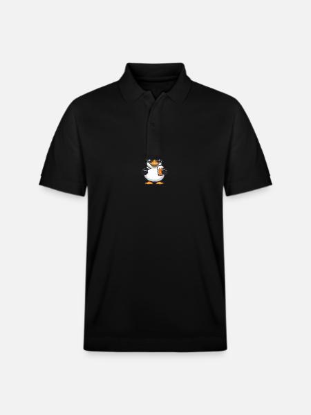Goose après-ski beer - Stanley/Stella Unisex Organic Polo Shirt PREPSTER - black