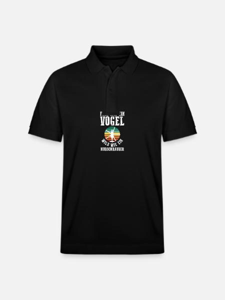 Pilot Helicopter Helicopter - Stanley/Stella Unisex Organic Polo Shirt PREPSTER - black