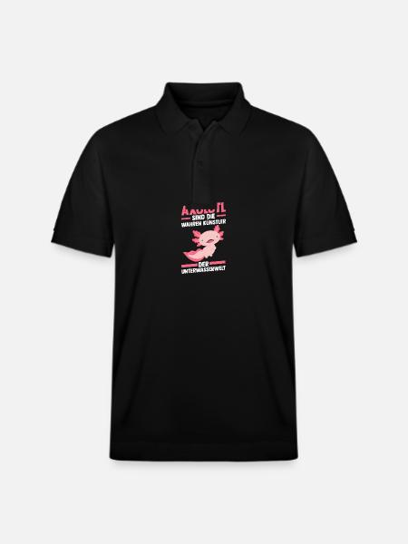 Axolotl - Stanley/Stella Unisex Organic Polo Shirt PREPSTER - black