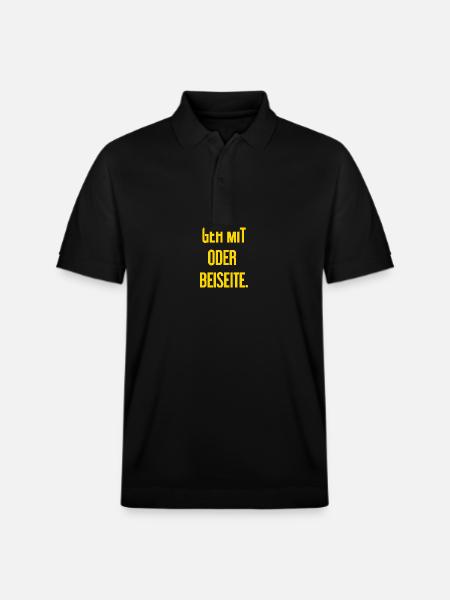 Geh mit oder beiseite - Stanley/Stella Unisex Bio-Poloshirt PREPSTER - Schwarz