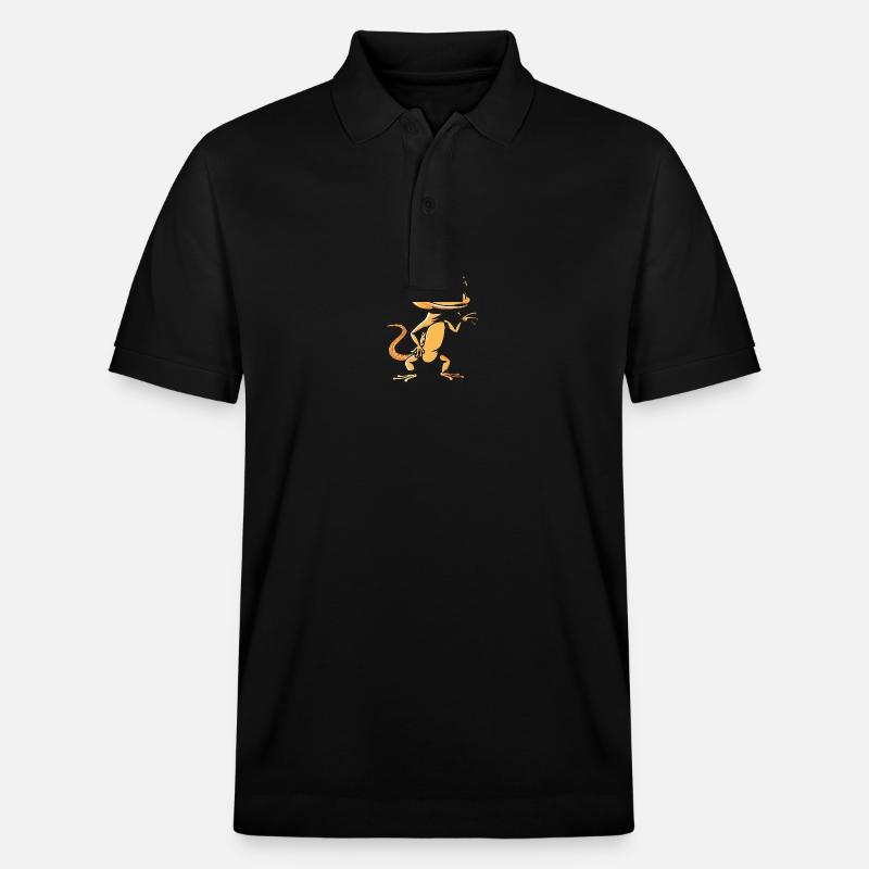 Lizard Cool Comic - Stanley/Stella Unisex Organic Polo Shirt PREPSTER - black