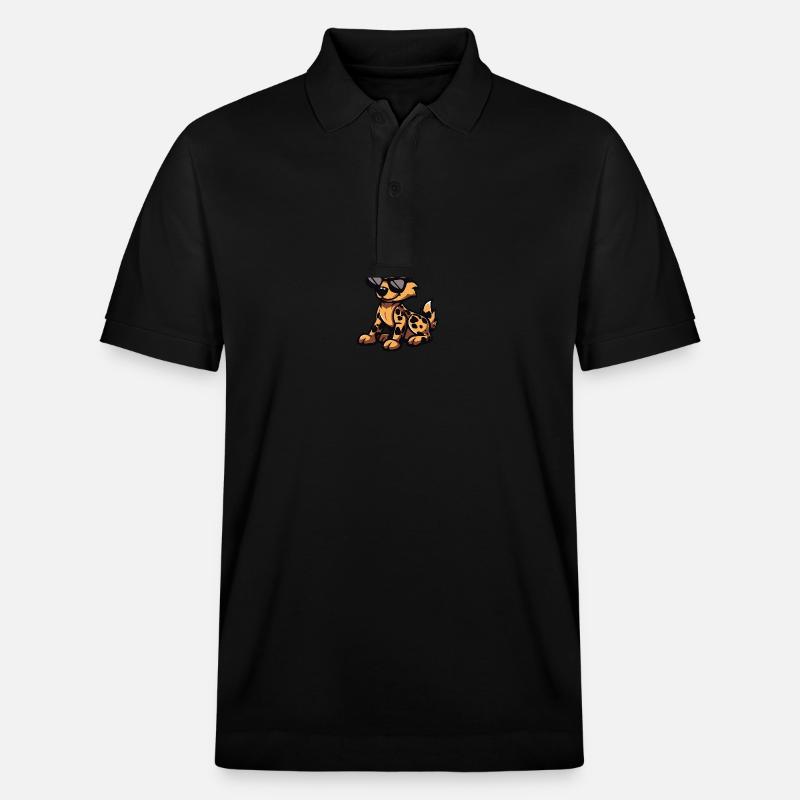 Hyène Bande Dessinée Cool - Polo PREPSTER bio Stanley/Stella Unisexe - noir