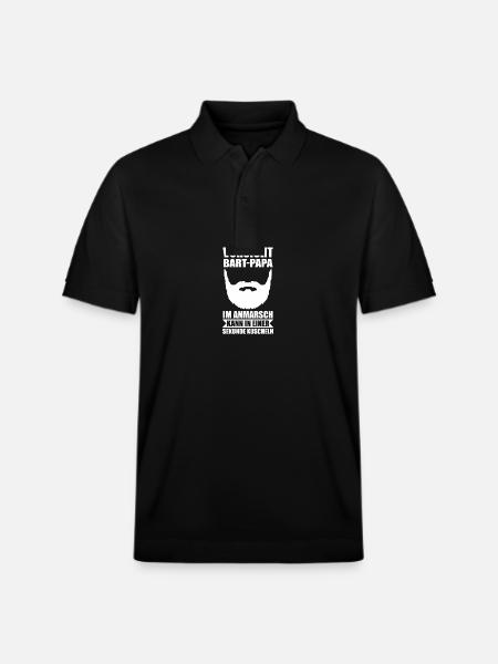 Dad with a beard - Stanley/Stella Unisex Organic Polo Shirt PREPSTER - black