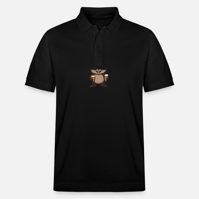 Biber Apres Ski Bier Comic - Stanley/Stella Unisex Bio-Poloshirt PREPSTER - Schwarz