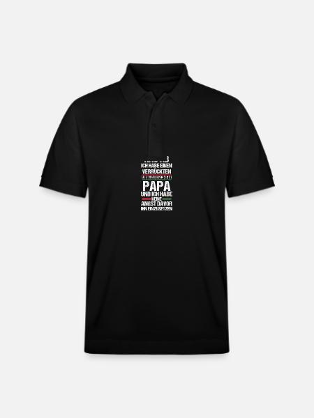 Magyar Dad Father Hungary - Stanley/Stella Unisex Organic Polo Shirt PREPSTER - black