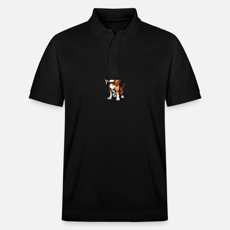 Beagle Hunde Cool Comic - Stanley/Stella Unisex Bio-Poloshirt PREPSTER - Schwarz