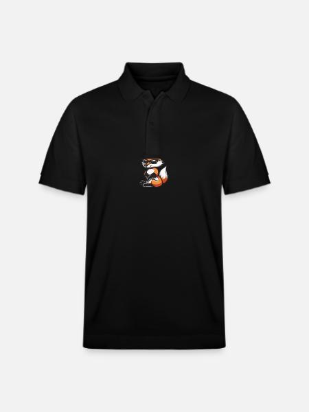 Fox Cool Comic - Stanley/Stella Unisex Organic Polo Shirt PREPSTER - black