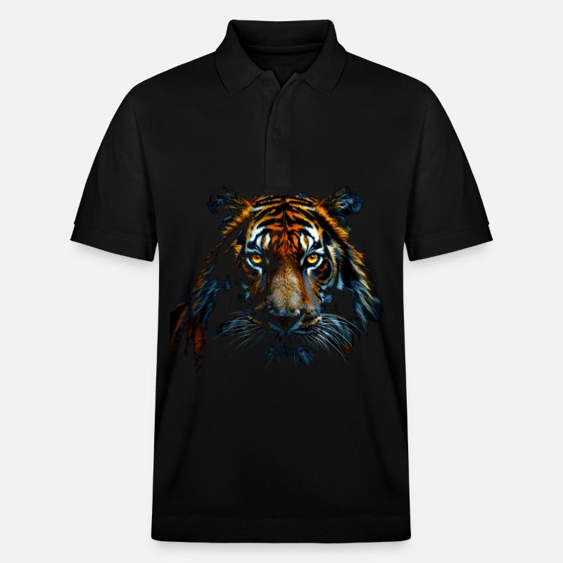 Tête de tigre - Polo PREPSTER bio Stanley/Stella Unisexe - noir