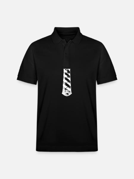 Phare côtier à rayures obliques - Polo PREPSTER bio Stanley/Stella Unisexe - noir