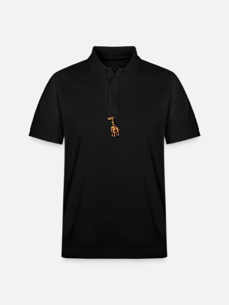 Giraffe Cool Comic - Stanley/Stella Unisex Organic Polo Shirt PREPSTER - black