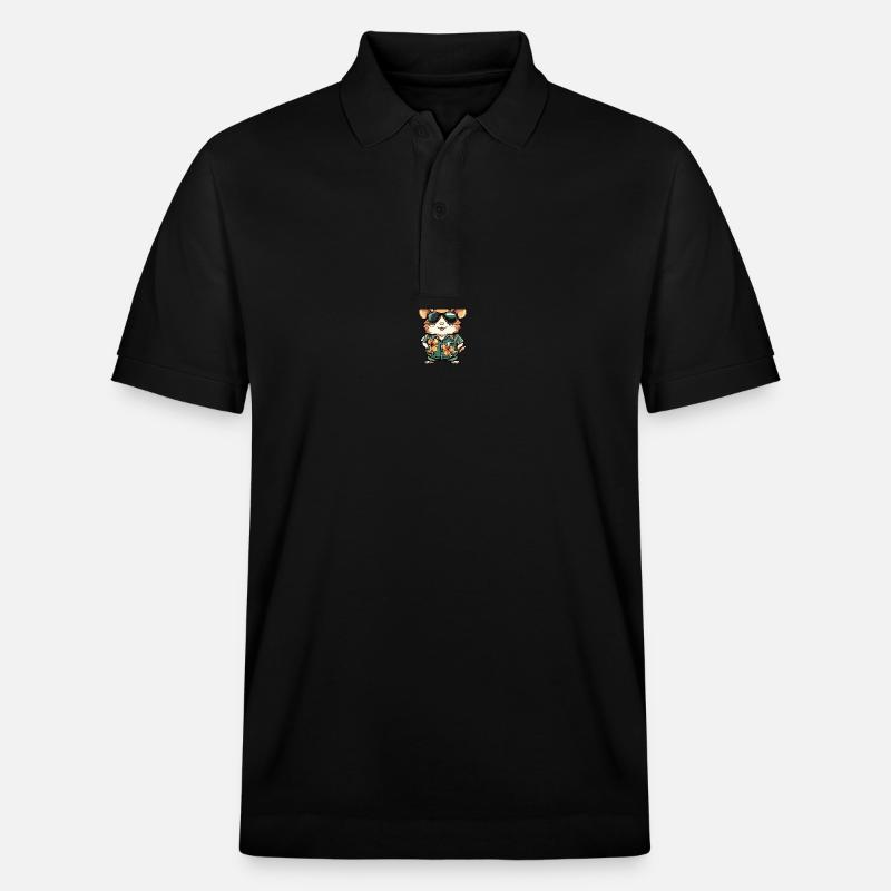 Hamster Cool Sommer - Stanley/Stella Unisex Bio-Poloshirt PREPSTER - Schwarz