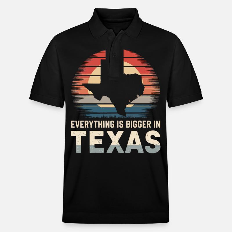 Texas State Texaner Texas - Stanley/Stella Unisex Bio-Poloshirt PREPSTER - Schwarz