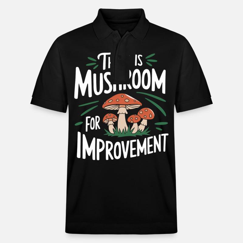 Champignons Champignons Champignon Champignon - Polo PREPSTER bio Stanley/Stella Unisexe - noir
