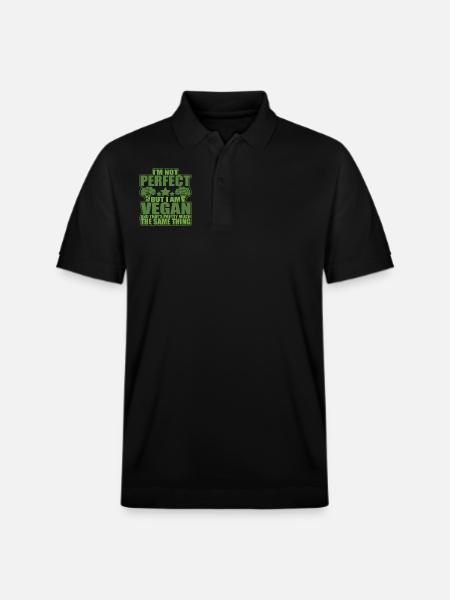I Am A Vegan - Stanley/Stella Unisex Organic Polo Shirt PREPSTER - black