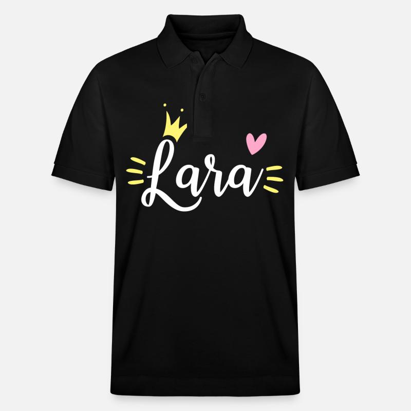 Couronne de nom Lara - Polo PREPSTER bio Stanley/Stella Unisexe - noir