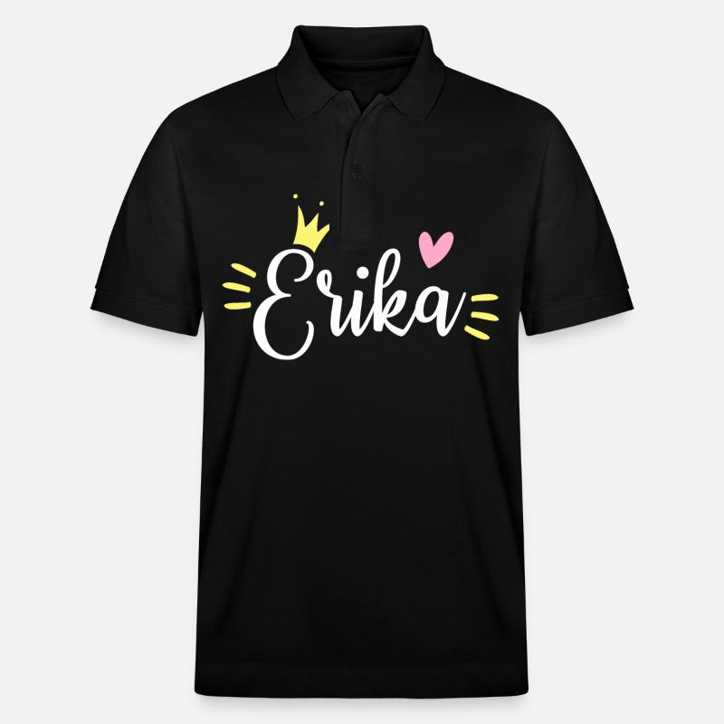Erika Name Krone - Stanley/Stella Unisex Bio-Poloshirt PREPSTER - Schwarz