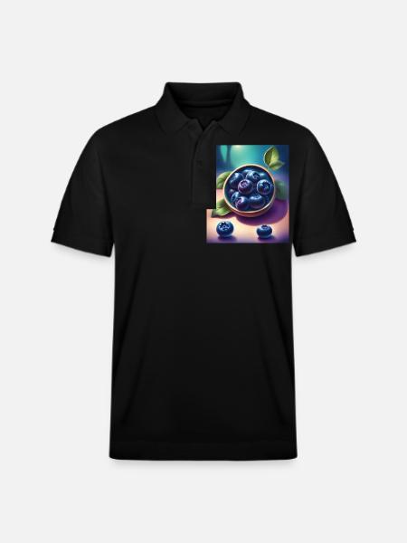 Yummy blueberries - Stanley/Stella Unisex Organic Polo Shirt PREPSTER - black