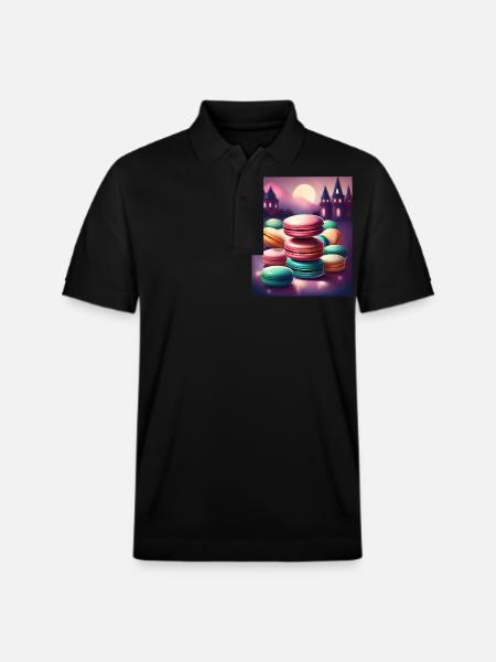 Awesome meringue macaroons - Stanley/Stella Unisex Organic Polo Shirt PREPSTER - black