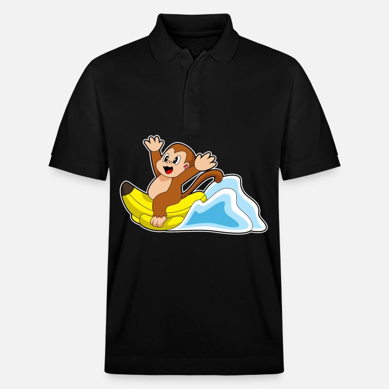 Singe Banane - Polo PREPSTER bio Stanley/Stella Unisexe - noir