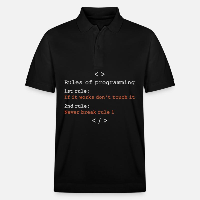 Regeln der Programmierung - Stanley/Stella Unisex Bio-Poloshirt PREPSTER - Schwarz