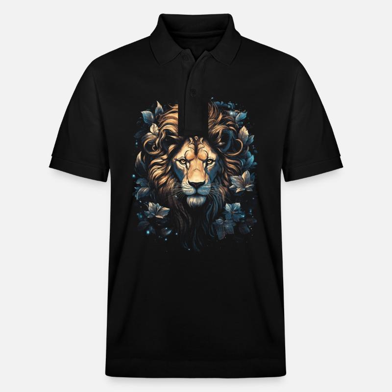 Lion, Animaux, Roi, Afrique - Polo PREPSTER bio Stanley/Stella Unisexe - noir