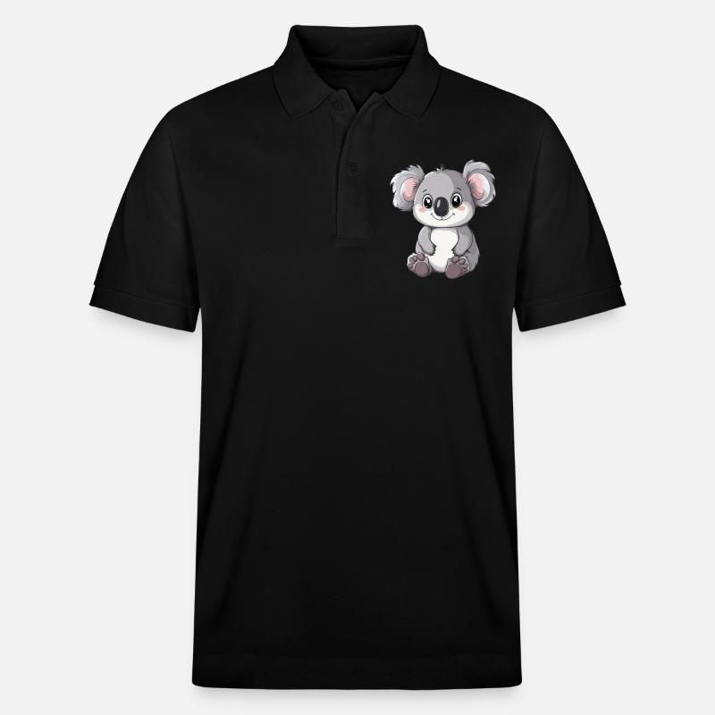 Mignon bébé koala - Polo PREPSTER bio Stanley/Stella Unisexe - noir