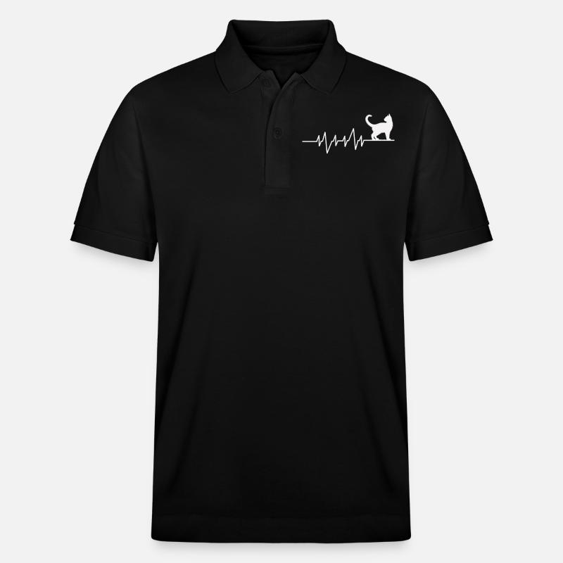 J’adore les chats - Polo PREPSTER bio Stanley/Stella Unisexe - noir
