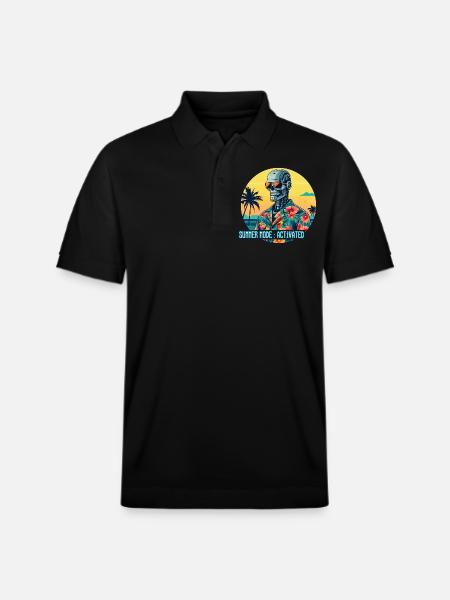 Summer Mode Activated - Stanley/Stella Unisex Organic Polo Shirt PREPSTER - black