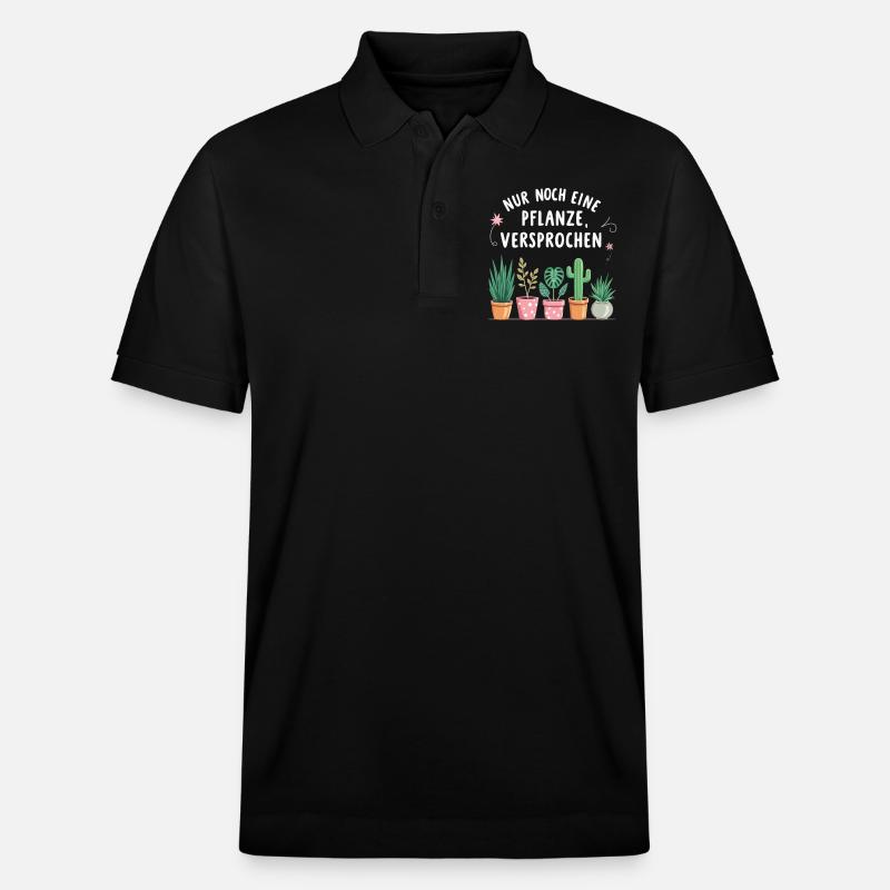 nur noch eine Pflanze, versprochen - Stanley/Stella Unisex Bio-Poloshirt PREPSTER - Schwarz