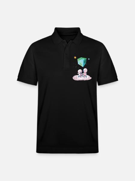 The earth is a cube - Stanley/Stella Unisex Organic Polo Shirt PREPSTER - black