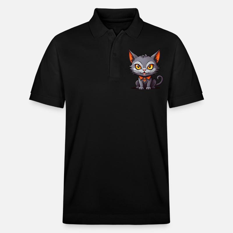 Chat vampire noir - Polo PREPSTER bio Stanley/Stella Unisexe - noir