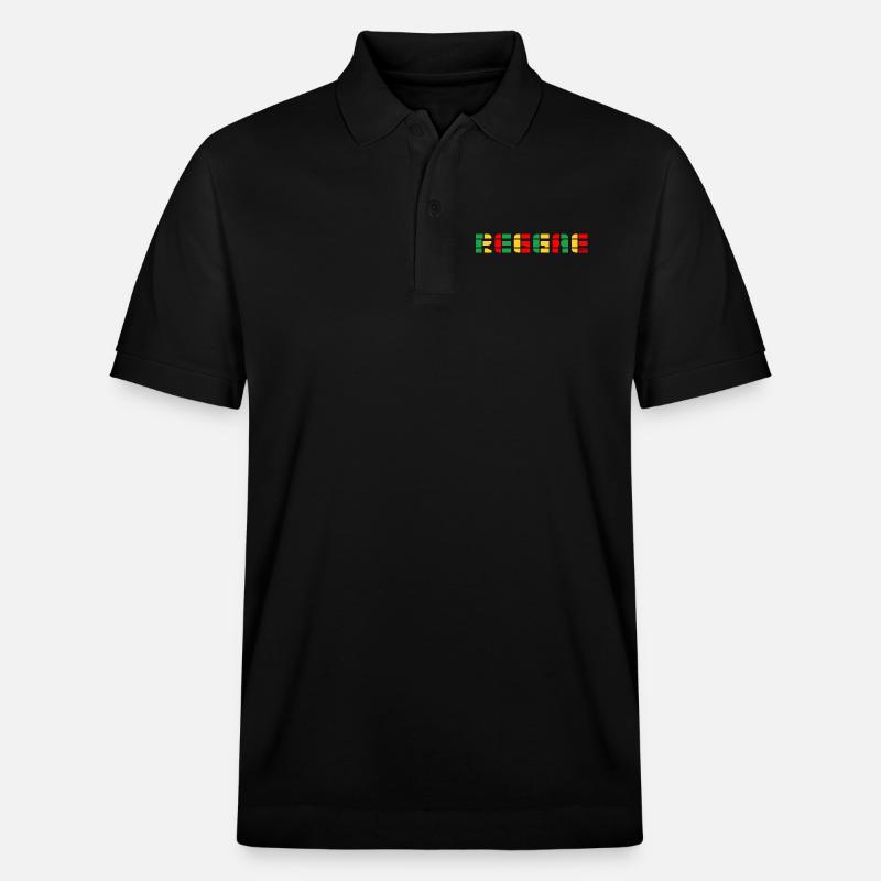 Reggae Farbblock Logo - Stanley/Stella Unisex Bio-Poloshirt PREPSTER - Schwarz