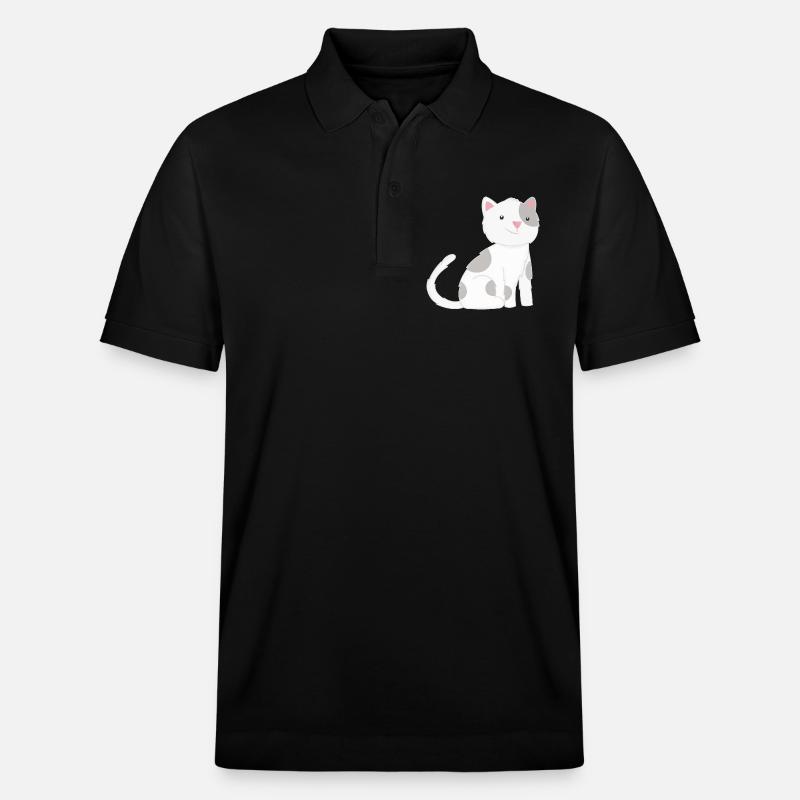 Katze Katzen - Stanley/Stella Unisex Bio-Poloshirt PREPSTER - Schwarz