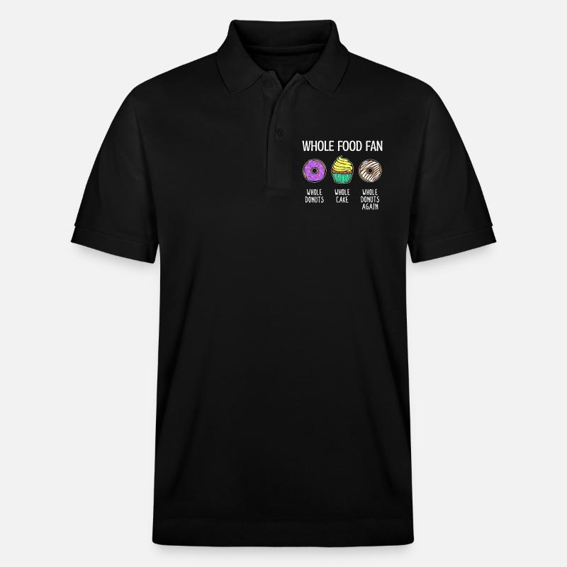 Donut Statement Süßigkeiten Kuchen Cupcake - Stanley/Stella Unisex Bio-Poloshirt PREPSTER - Schwarz