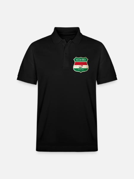 Kecskemét Ungarn Wappen Flaggen Design - Stanley/Stella Unisex Bio-Poloshirt PREPSTER - Schwarz